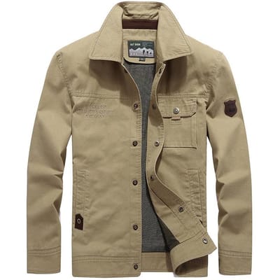 Lente en Herfst Nieuwe Casual Tooling Jas Heren Puur Katoen Jas Tooling Militaire Fans Retro Top Bovenkleding Heren 6XL