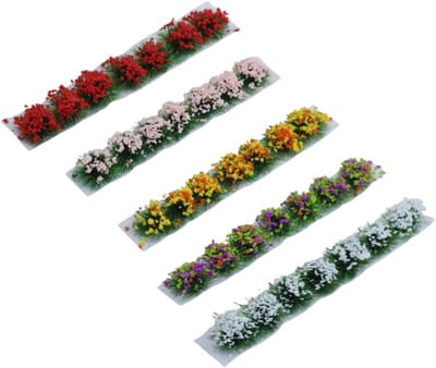 Static Grass Trowel en Bloemstruiken voor Decoratie van Spoorlijnen en Tuinen, 35 Stuks voor Landschapsmodelbouw