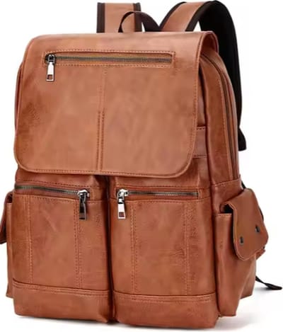 Manks Collections ® bag - Rugzak -PU leather backpack - PU leer rugzak - 15 inch laptop bag