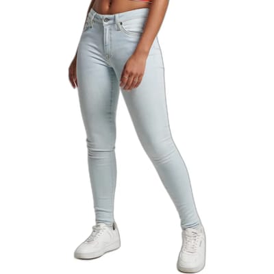 Jeans dameskleding van biologisch katoen in mid-rise Superdry Skinny Vintage