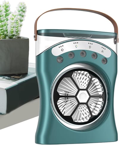 Mist Ventilator - Vernevel Koeler - Persoonlijke Koeling - 180 Graden Rotatie - 550 ml Reservoir - Wit