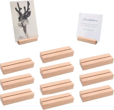 Houten Kaarthouders - 10 Stuks voor Tafel, Bruiloften en Feesten