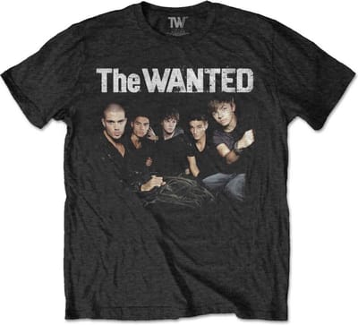 The Wanted - Retro Heren T-shirt - S - Zwart
