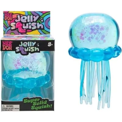 Nieuwe Needoh Fuzz Bal Kwallen Squishy Blind Box Serie Verschillende Kleuren Schattige Kwallen Vorm Stressverlichter Ontspanning Leuke Speelgoed Cadeau blue