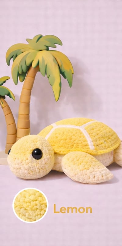 Zazu Zeeschildpad haakpakket - 421 Lemon - compleet pakket - big darling monochrome - Scheepjes