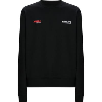 Amiri Drum Machine Zwarte Crewneck Trui