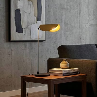 Opviq Tafellamp Corner, zwart/goud, hoogte 57 cm, E14