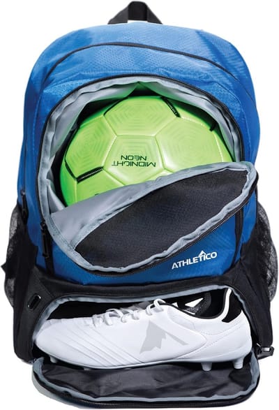 Sporttas Rugzak - Voetbaltas Kinderen - Sportuitrusting Dragen - Aparte Schoenenvak - 42 x 36 x 22 cm - Blauw