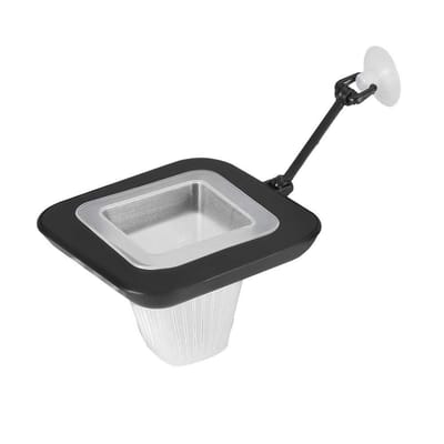 Dailygoods- Vis Feeder Duurzaam - Voederbak Kat/Vogels - Kunststof - Met Zuignap - Geschikt voor Rode Wormen - Afmeting 6,3 x 6,3 x 6,3 cm