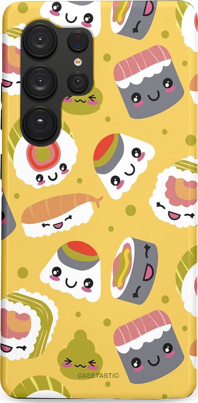 Casetastic Hoesje Geschikt voor Samsung S25 Ultra - Stijlvolle Beschermende Duo-layer Case - Sushi vriendjes