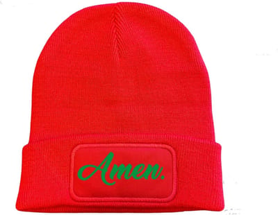 Foute kerstmuts wintermuts rood - Amen - soBAD. Kerstmis soBAD. muts | kerstmutsen volwassenen | kerstmuts volwassen | Warme rode muts voor volwassenen | Heren en Dames Beanie