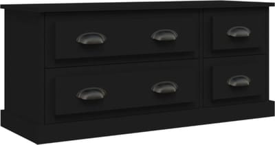 Tv-meubel 100x35,5x45 cm bewerkt hout hoogglans wit