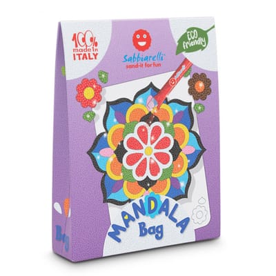 Sabbiarelli zandschilderen mandala set in draagtas creatief speelgoed.