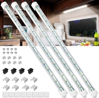 Interior LED Lichtbalk 12V met 48 LEDs en DIY Schakelaar voor Auto, Truck, Camper en Van - 6500K Wit Licht
