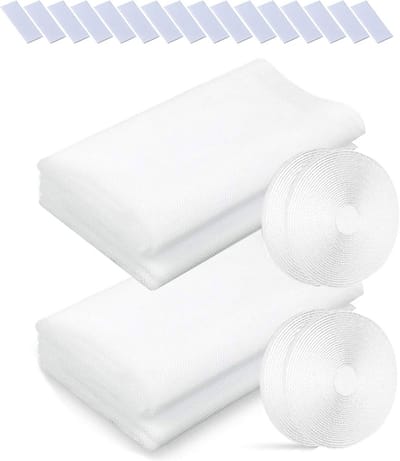 Set van 4 Horren voor Ramen, 130x150 cm, Inclusief Zelfklevende Strips