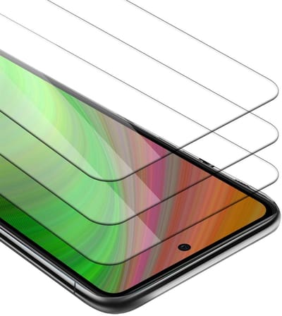 Cadorabo 3x Screenprotector geschikt voor Xiaomi Mi 10T LITE - Beschermende Pantser Film in KRISTALHELDER - Getemperd (Tempered) Display beschermend glas in 9H hardheid met 3D Touch