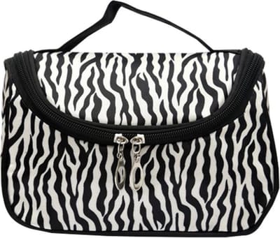 Fako Fashion® - Make Up Tasje Met Spiegel - Cosmetica Organizer - Toilettas - Zebra Print