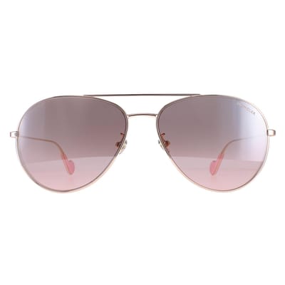 Moncler ML0110-K 28U glanzend rosÃ©goud bruin roze gradiÃ«nt zonnebril