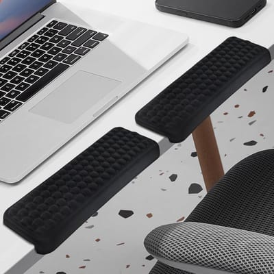 Ergonomisch Polssteunkussen Set, Geschikt voor Toetsenbord en Muis, Memory Foam, Anti-Slip