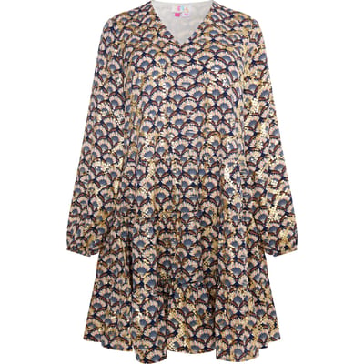 IZIA Jurk Dames Navy Veelkleurig
