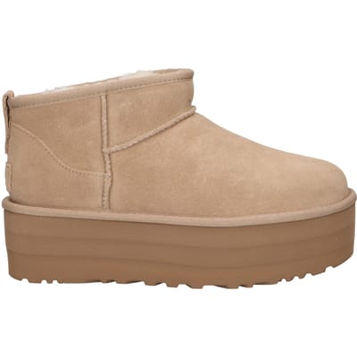 UGG® Classic Ultra Mini Platform voor dames  in Beige, Maat 41, Suede