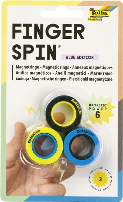 Magneet Vinger spinner Folia licht roze - donker roze en zwart