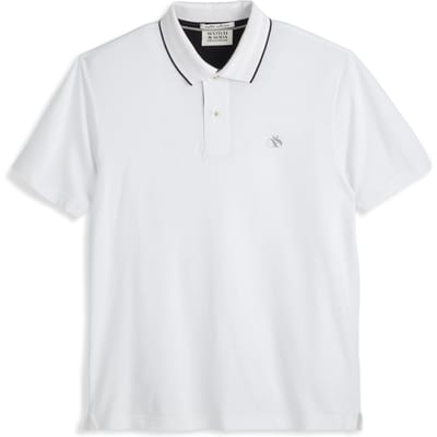 Scotch & Soda Tipped Polo Bright White Taglia: S | Polo Outlet | Uomo | Bianco