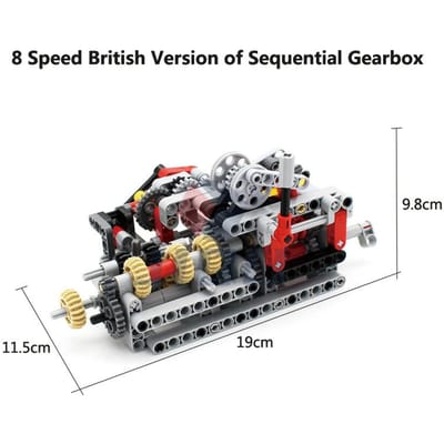 MOC High-tech Multi-speed Motor Versnellingsbak Set Bouwstenen Bakstenen Compatibel met Motor PF Doe-het-zelf Speelgoed