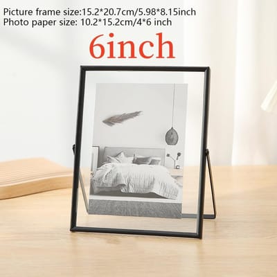 4 inch Fotolijst Eenvoudige Stijl Transparante Acryllijsten voor DIY Handgemaakte Foto's Kerstcadeau Huis Tafeldecoratie white