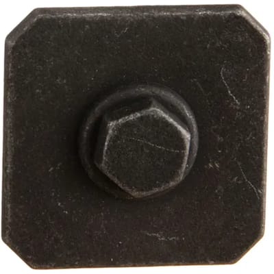 Bertomani Meubelknop - Zamak - Mat Zwart - Vierkant - 27mm - Set Van 2