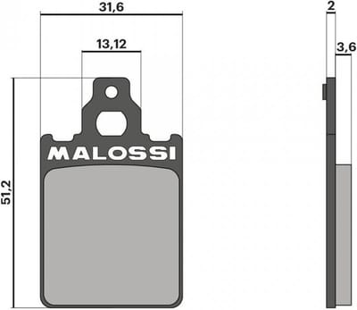 Plaquette de frein Malossi pour Scooter Piaggio 125 Skipper 2T 1994 à 1997 AV Neuf