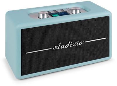 Retro radio - Audizio Tune60 - DAB radio met Bluetooth - Vintage look - DAB+ en FM - Blauw