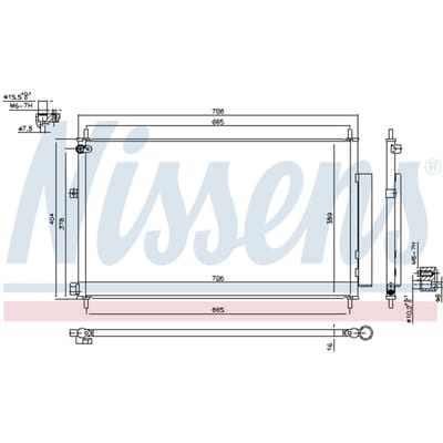 Condensator, airconditioning NISSENS 940538