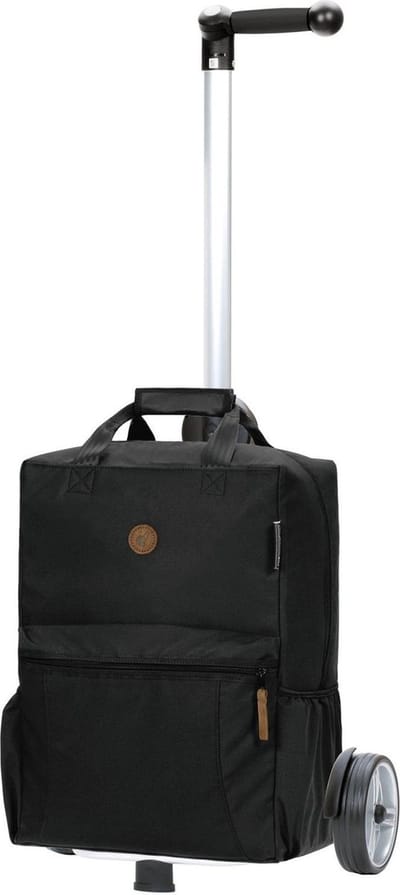 Andersen SHOPPER MANUFAKTUR Boodschappentrolley met laptopvak Unus Shopper Carl Black Zwart 75cm