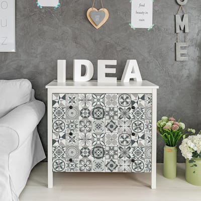Muurstickers - Zelfklevende tegelmuurstickers voor keuken en badkamer - 24 PIAH meubeltegelstickers - 24 stickers 10x10cm
