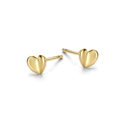 New Bling 9NBG-0187 Gouden Oorknop - Hartje - 14 krt - 3 mm - Goudkleurig