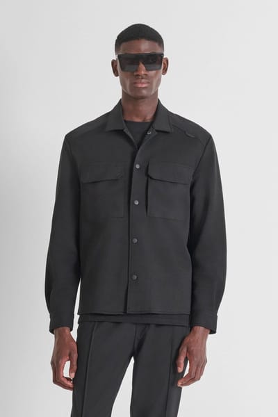 Antony Morato Overhemd Overshirt Mmsl00771 Fa150168 9000 Black Mannen Maat - W48