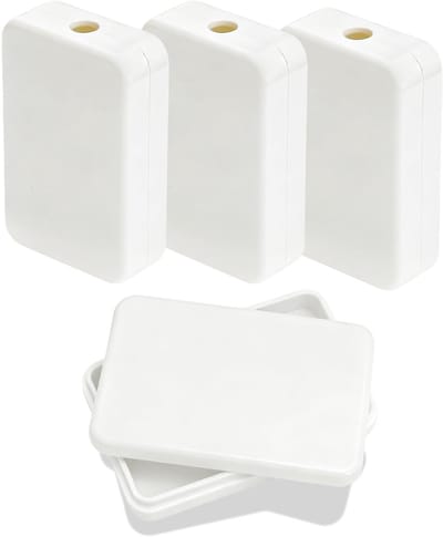 Aftakdozen mini - Verdeeldozen plat - Elektrische installaties - Compact en robuust - 55x35x15mm - Wit