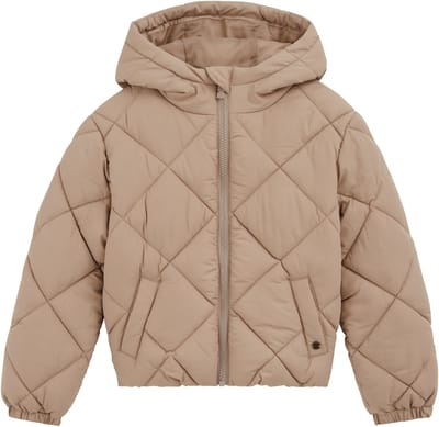 WE Fashion Meisjes oversized gewatteerde jas met capuchon