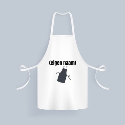 Akyol - schort Keukenschort - Kok - iemand die goed kan koken - met eigen naam - leuk cadeau voor iemand die chefkok is - cadeau - kado - 82 bij 71 cm
