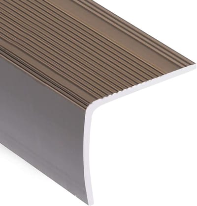 Trapprofielen - Trapneus rand - Traprand afwerken - Met antislip stuk - 100 cm - Bruin