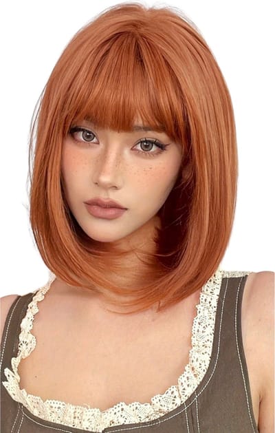 Nivard Pruiken Dames - Lang Haar - Cosplay Pruik - Hair Wig - Oranje - 35cm