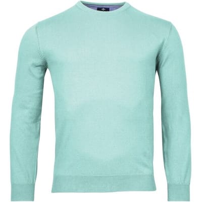 Baileys Trui Uni Crew Neck Single Knit Pima Cotton Aqua / male