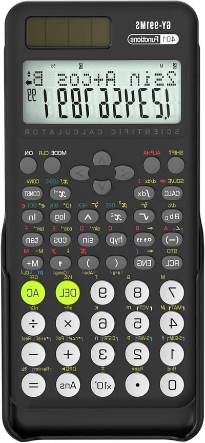 Wetenschappelijke Rekenmachine - School Rekenmachine - Studie en Exams - 2-Lijn LCD Display - 11 cm Scherm - Zwart