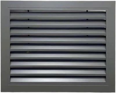 Ventilatierooster Afdekking - Wanduitlaat Rooster - Luchtstroom Verbeteren - Regenbestendig Ontwerp - 300 x 300 mm - Zwart