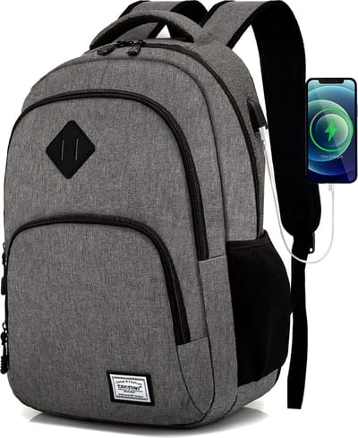 TAN.TOMI Rugzak - Schooltas - 28L - 15.6 inch - Laptoptas - USB Poort - Heren & Dames - Schooltassen - Spatwaterdicht - Zwart