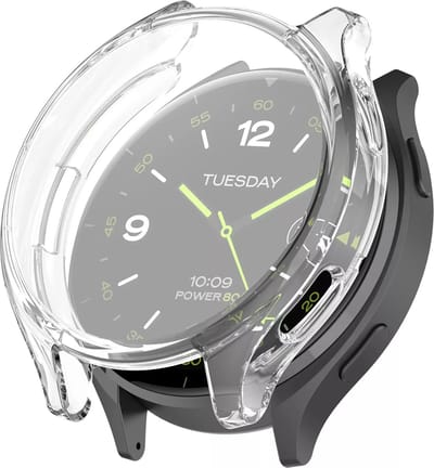 Strap-it Schokabsorberend TPU Hoesje – Geschikt voor Xiaomi Watch 2 – Transparant – Beschermende Case