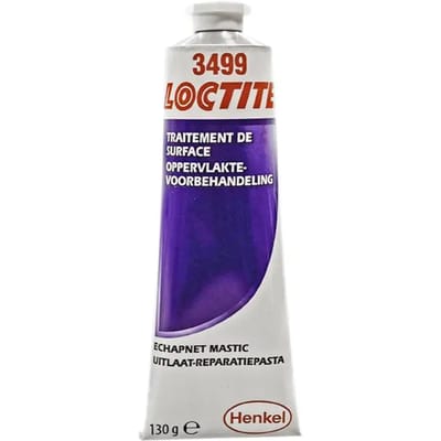 Motorfiets geluiddemper reparatie plamuur Loctite Ea 3499