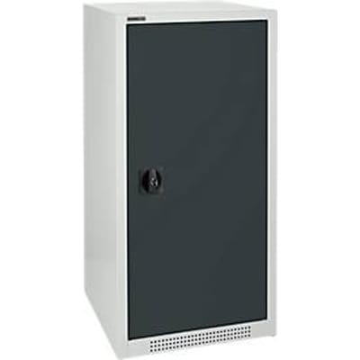 Schäfer Shop Genius draaideurkast FS, staal, met ventilatieopeningen, B 545 x D 620 x H 1105 mm, 3 OH, lichtgrijs/antracietgrijs, tot 250 kg
