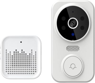 Videodeurbel Camera - Slimme Intercom - Huisbeveiliging Thuiskomst - HD Beeld Nachtzicht - 120 Graden Kijkhoek - Wit